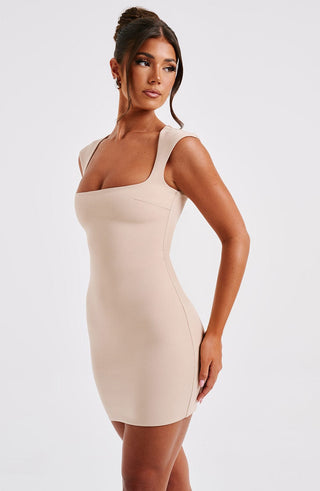 Frida Mini Dress - Nude - Napalia