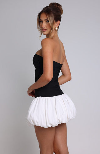 Gemma Mini Dress - Black/White - Napalia