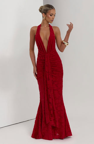 Guinevere Maxi Dress - Red - Napalia