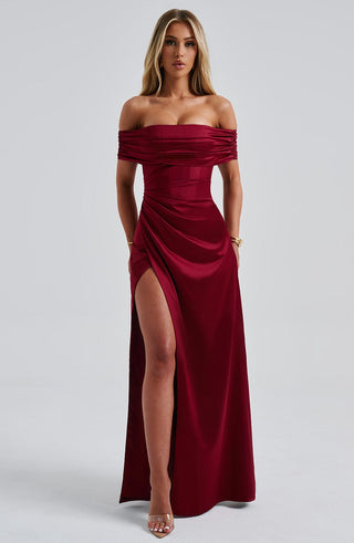 Gwendolyn Maxi Dress - Burgundy - Napalia