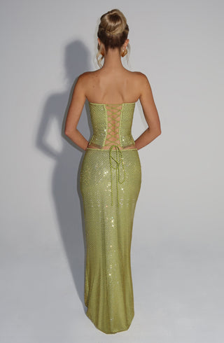 Hali Maxi Skirt - Olive - Napalia