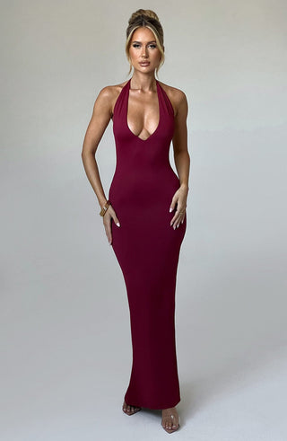 Harmonia Maxi Dress - Burgundy - Napalia