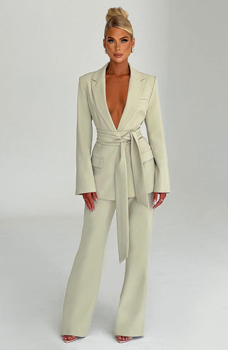 Hazel Suit Jacket - Sage - Napalia
