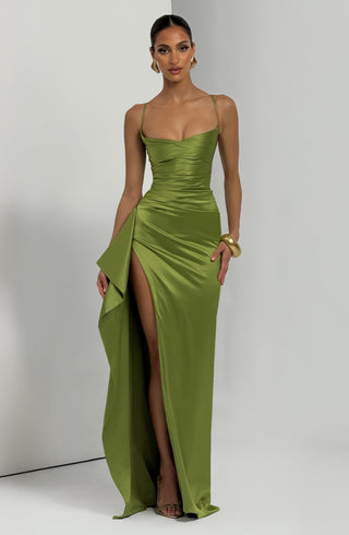Helen Maxi Dress - Olive - Napalia