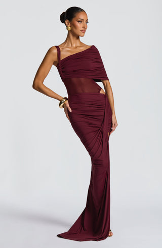Henrietta Maxi Skirt - Cherry Lacquer - Napalia