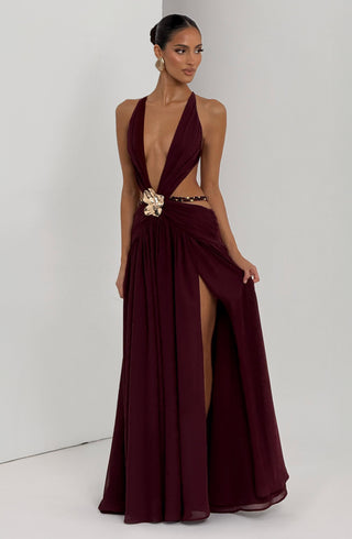 Indianna Maxi Dress - Cherry Lacquer - Napalia