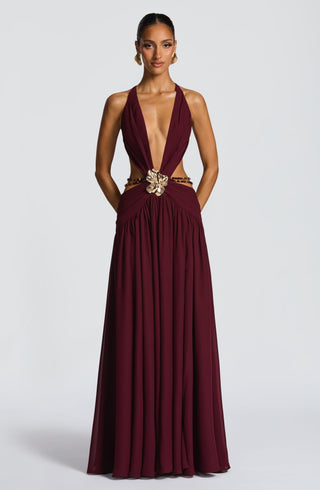Indianna Maxi Dress - Cherry Lacquer - Napalia