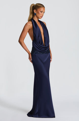 Ira Maxi Skirt - Navy - Napalia