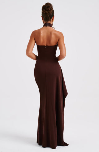 Isadora Maxi Dress - Chocolate - Napalia