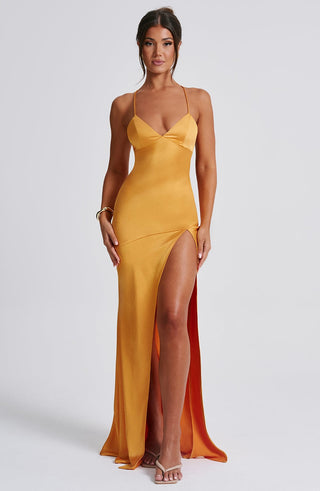 Isobel Maxi Dress - Tangerine - Napalia