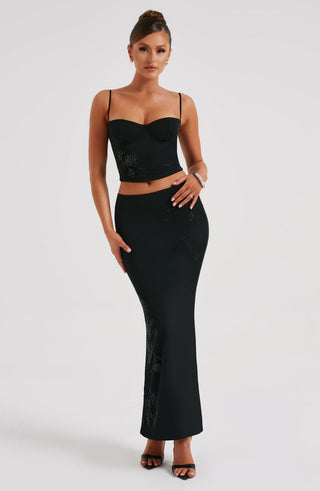 Izi Maxi Skirt - Black - Napalia