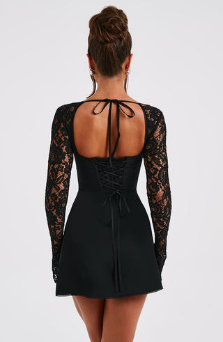 Jacinta Mini Dress - Black - Napalia