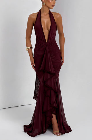 Janessa Maxi Dress - Cherry Lacquer - Napalia