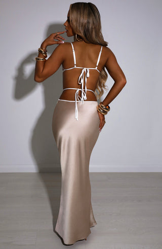 Jasmyn Maxi Skirt - Champagne - Napalia