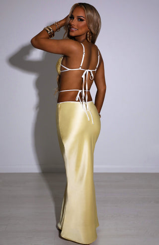 Jasmyn Maxi Skirt - Lemon - Napalia