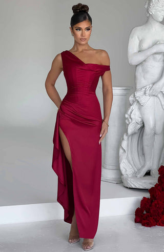 Juliene Maxi Dress - Wine - Napalia