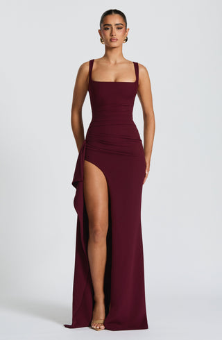 Katana Maxi Dress - Cherry Lacquer - Napalia