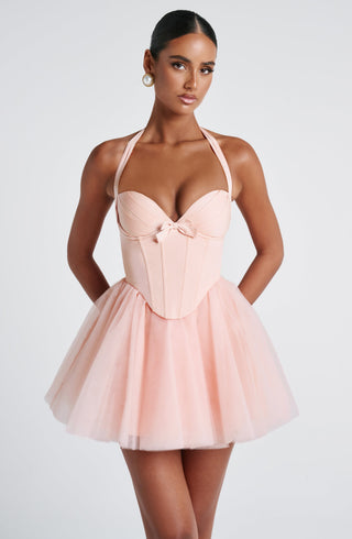 Keely Mini Dress - Soft Peach - Napalia