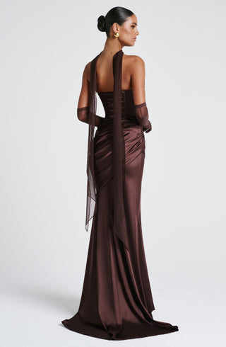 Kensington Maxi Dress - Plum Brown - Napalia