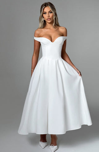 Lanetta Midi Dress - Ivory - Napalia