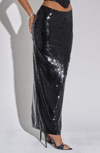 Larisa Maxi Skirt - Black - Napalia