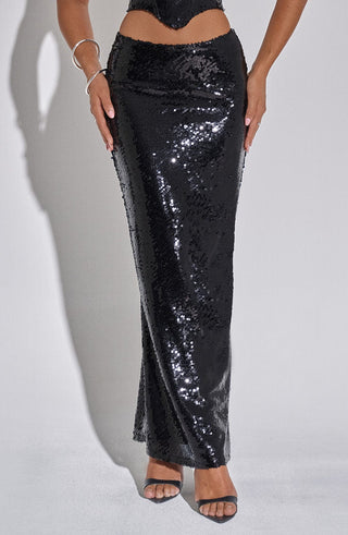 Larisa Maxi Skirt - Black - Napalia