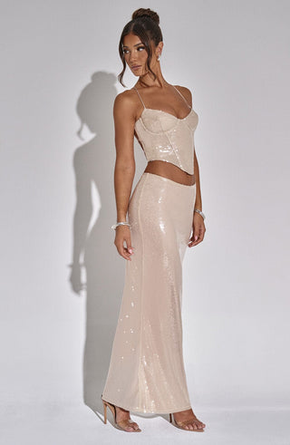Larisa Maxi Skirt - Nude - Napalia
