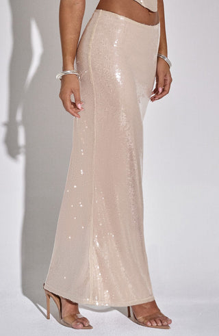 Larisa Maxi Skirt - Nude - Napalia