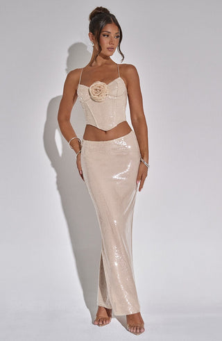 Larisa Maxi Skirt - Nude - Napalia