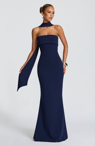 Leura Maxi Dress - Navy - Napalia