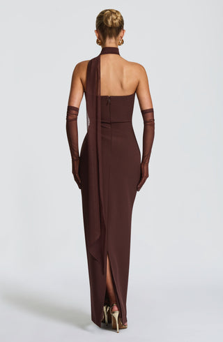 Lindsey Maxi Dress - Plum Brown - Napalia
