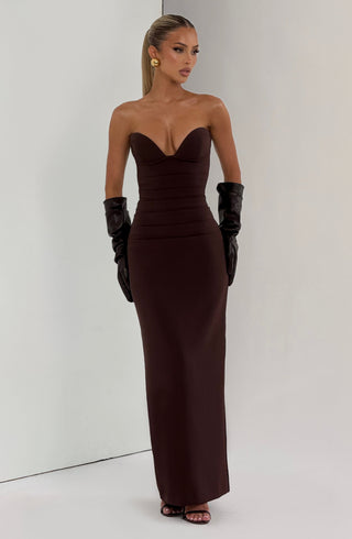 Lindsey Maxi Dress - Plum Brown - Napalia