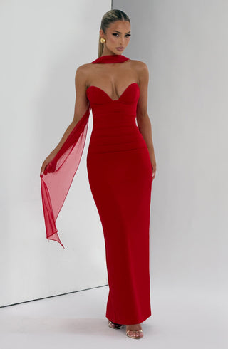 Lindsey Maxi Dress - Red - Napalia