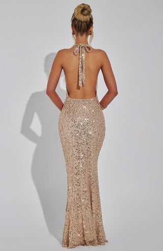 Lorena Maxi Dress - Gold Lined - Napalia