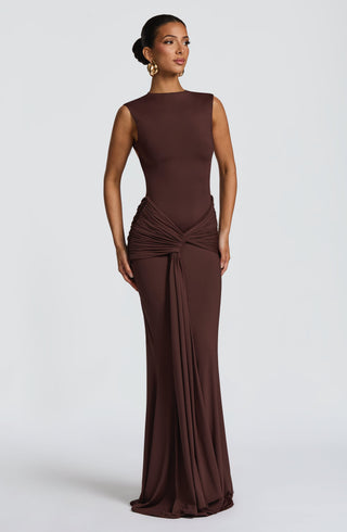Lorenza Maxi Dress - Plum Brown - Napalia
