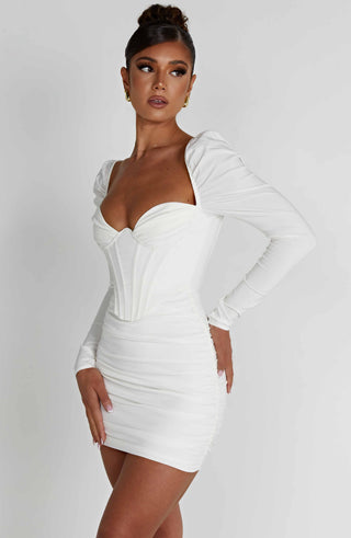 Louise Mini Dress - White - Napalia