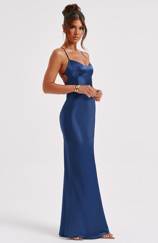 Malika Maxi Dress - Navy - Napalia