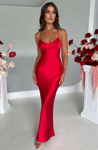 Malika Maxi Dress - Red - Napalia