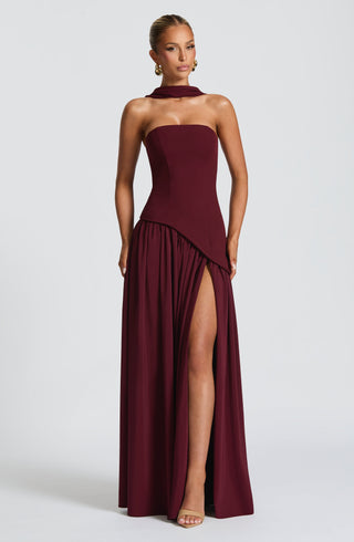 Maliyah Maxi Dress - Cherry Lacquer - Napalia