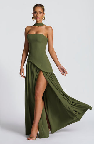 Maliyah Maxi Dress - Khaki - Napalia