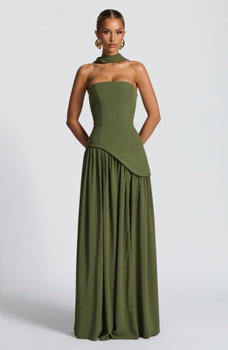 Maliyah Maxi Dress - Khaki - Napalia