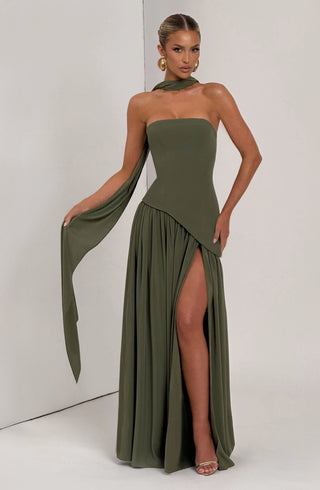 Maliyah Maxi Dress - Khaki - Napalia