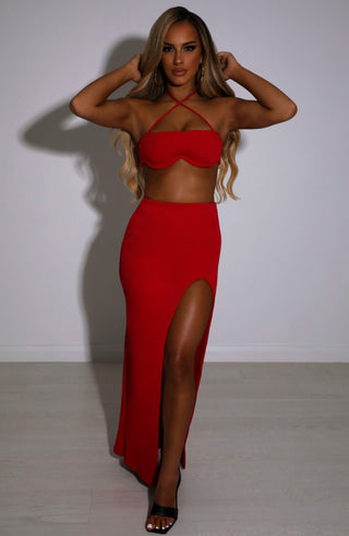 Mariana Maxi Skirt - Red - Napalia