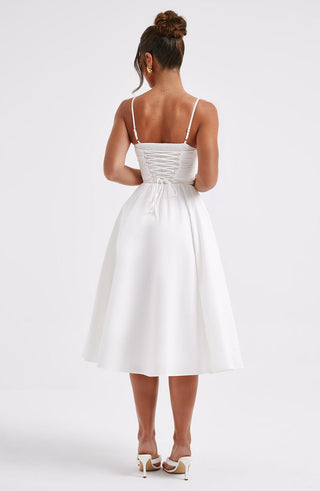 Mariella Midi Dress - Ivory - Napalia