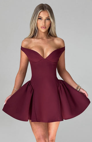 Marla Mini Dress - Cherry Lacquer - Napalia