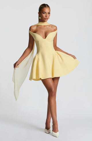 Marla Mini Dress - Lemon - Napalia