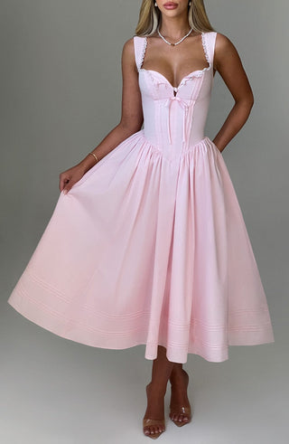 Marlena Midi Dress - Blush - Napalia