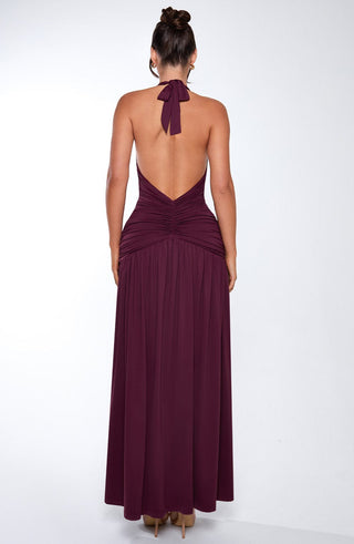 Melania Maxi Dress - Cherry Lacquer - Napalia
