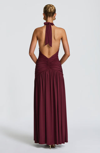 Melania Maxi Dress - Cherry Lacquer - Napalia