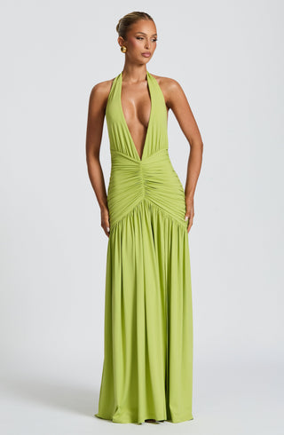 Melania Maxi Dress - Olive - Napalia